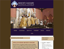 Tablet Screenshot of mountcalvary.com